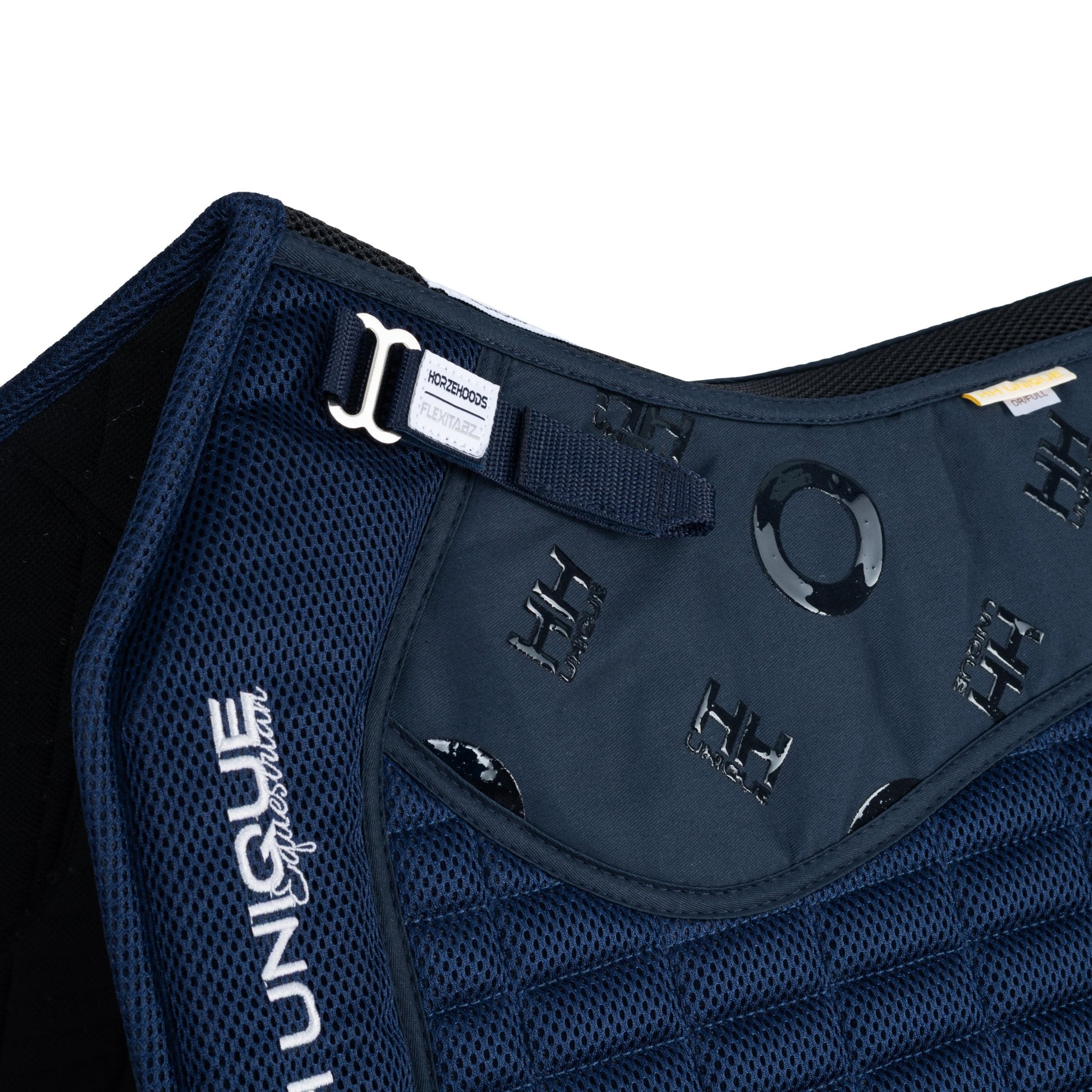 HORZEHOODS® Navy & Silver Porthole AirGel Pad Dressage - Horzehoods5056725017408