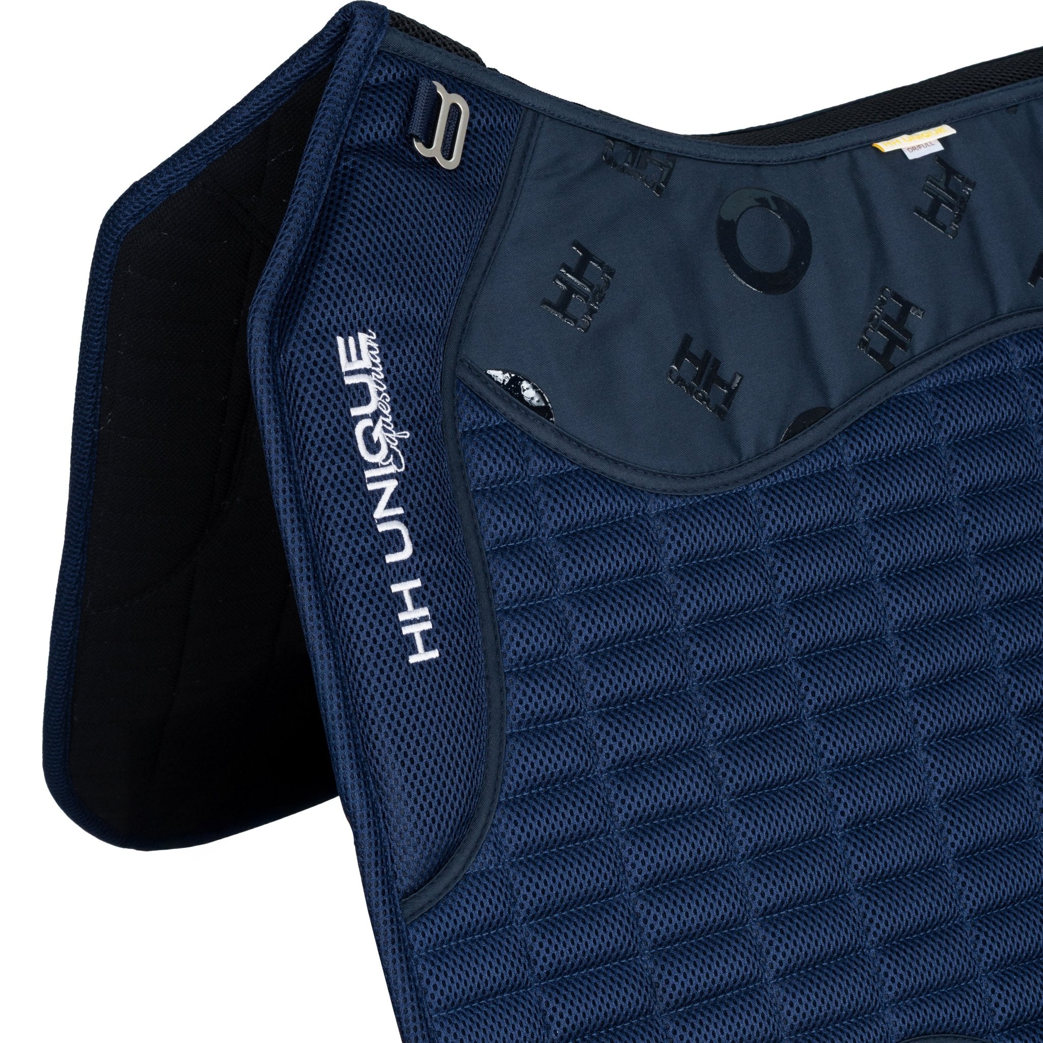 HORZEHOODS® Navy & Silver Porthole AirGel Pad Dressage - Horzehoods5056725017408