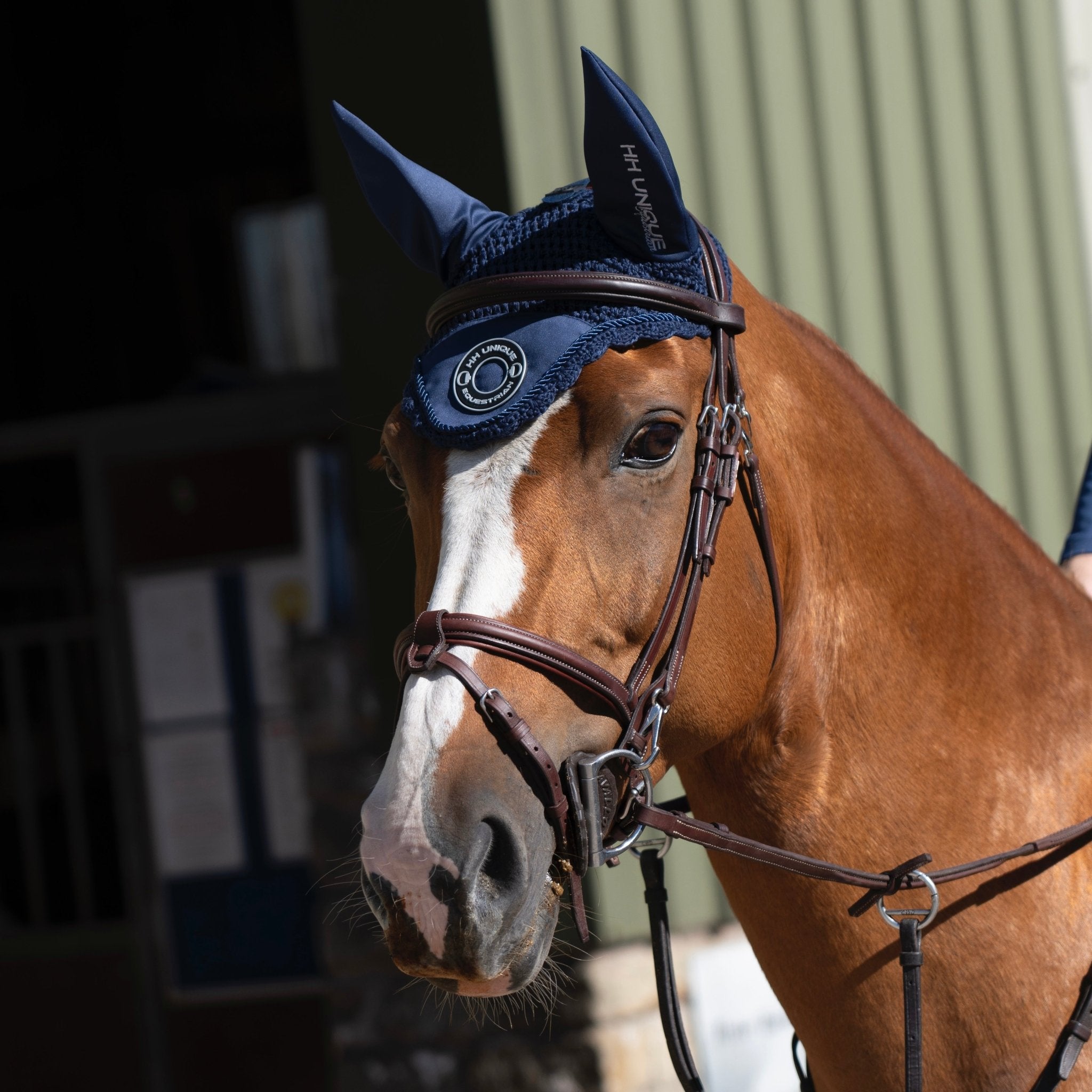 HORZEHOODS® Navy & Silver Porthole SecuraStrap™© Ears - Horzehoods5056725017477