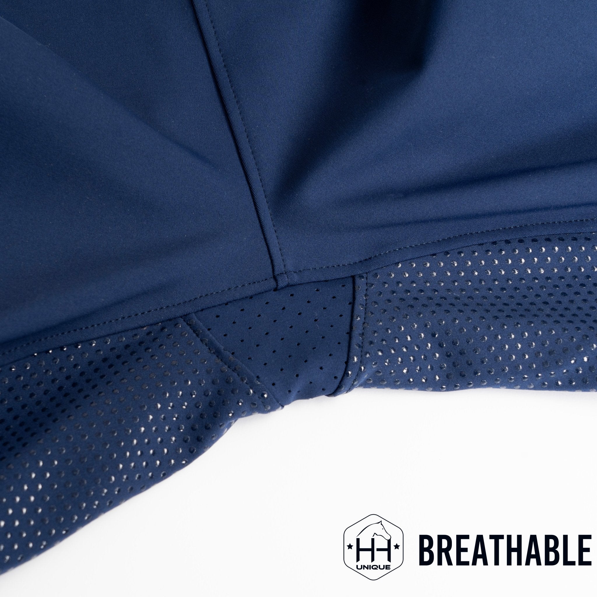 Horzehoods® Navy V - Seam Air2 Riding Leggings – Breathable Equestrian Tights - Horzehoods