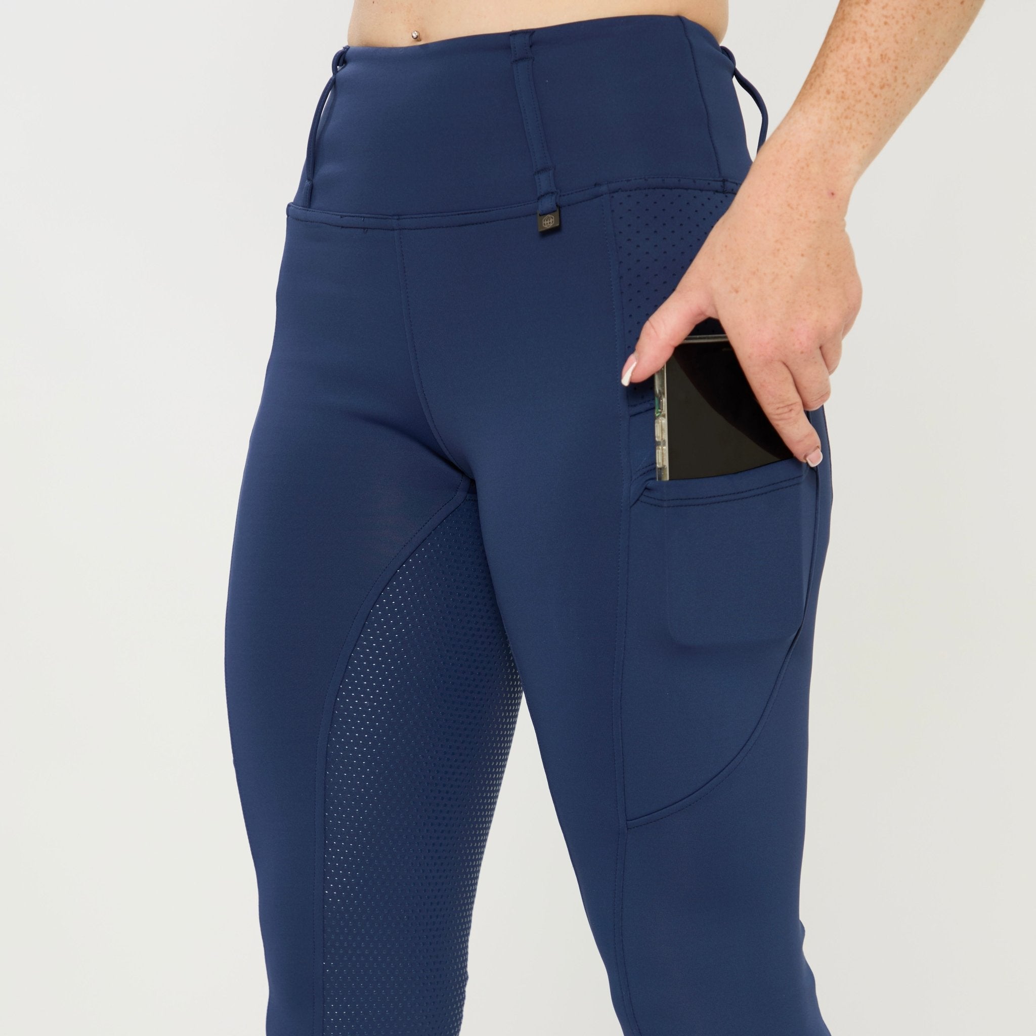 HORZEHOODS® Navy V - Seam Thermo Riding Leggings - Horzehoods5056725019549