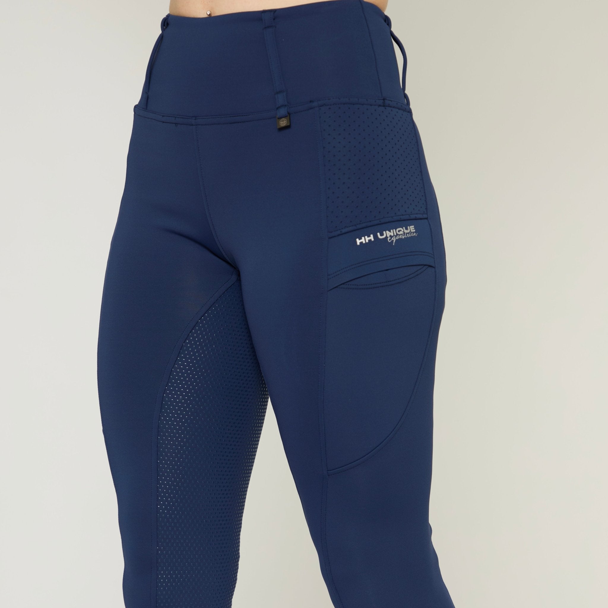 HORZEHOODS® Navy V - Seam Thermo Riding Leggings - Horzehoods5056725019549