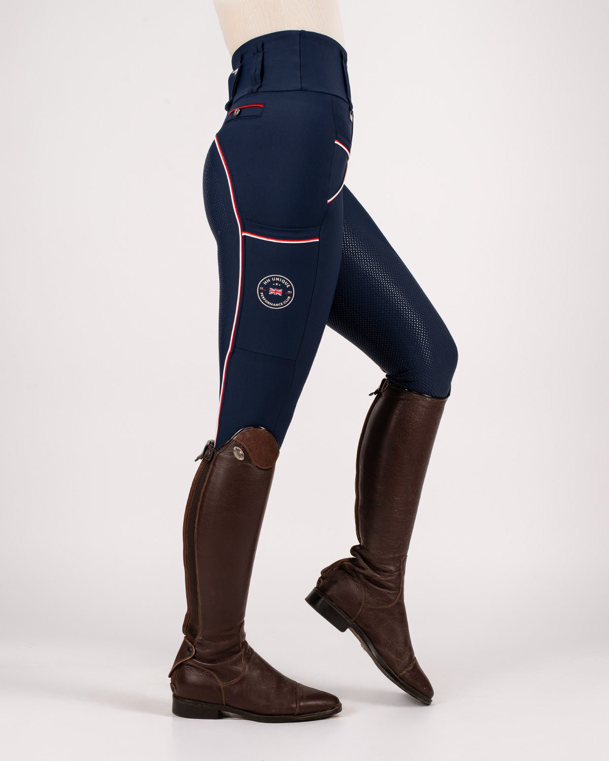 HORZEHOODS® Performance Club Navy High Waist Breggings - Horzehoods5056725027322