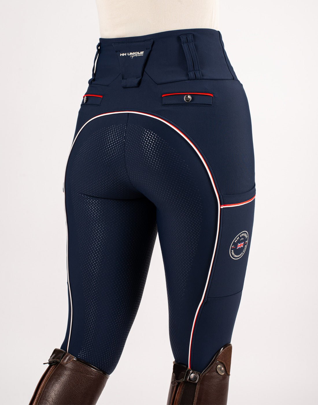 HORZEHOODS® Performance Club Navy High Waist Breggings - Horzehoods5056725027322