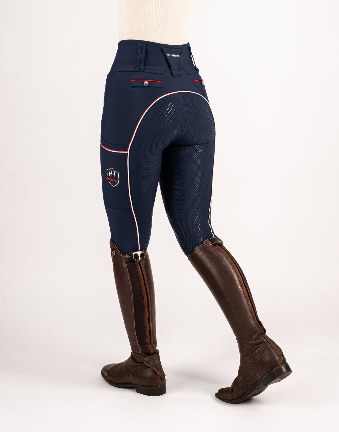 HORZEHOODS® Performance Club Navy High Waist Breggings - Horzehoods5056725027322