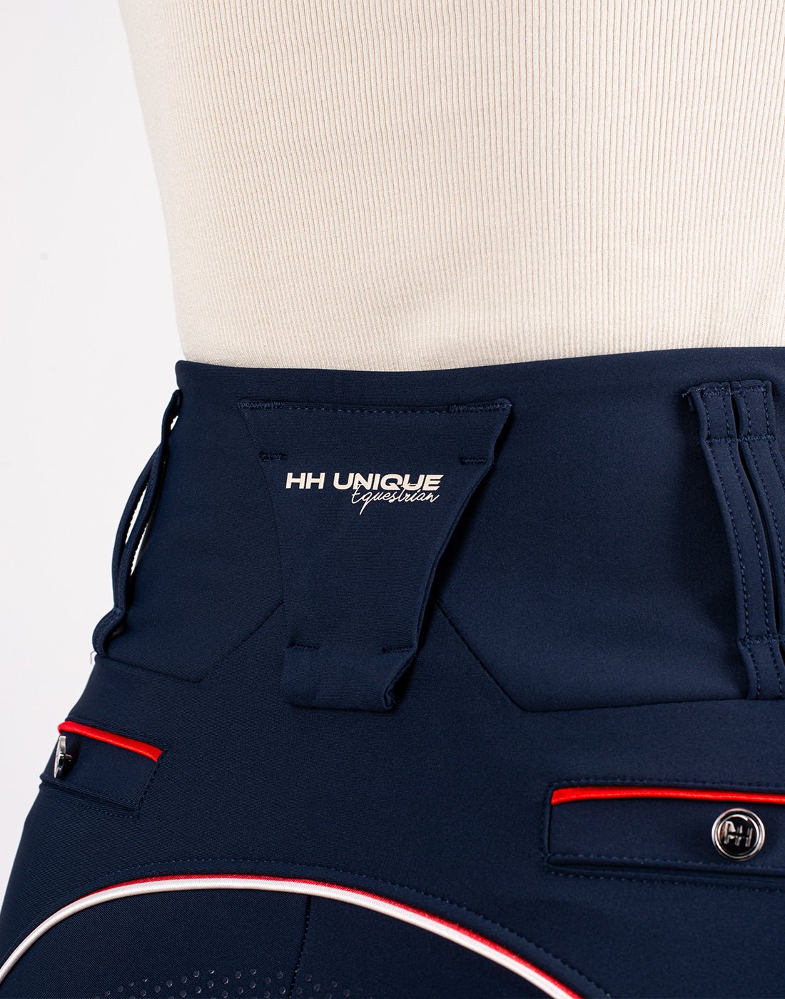 HORZEHOODS® Performance Club Navy High Waist Breggings - Horzehoods5056725027322