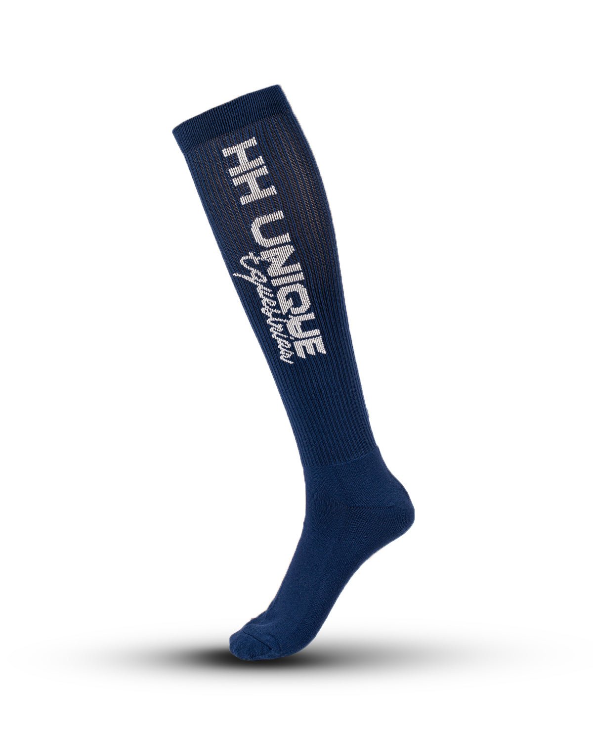 HORZEHOODS® Performance Club Navy Ribbed Long Riding Socks - Horzehoods5056725027735
