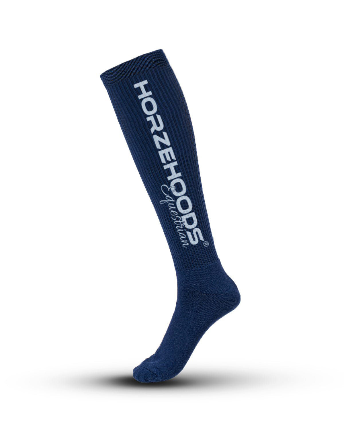 HORZEHOODS® Performance Club Navy Ribbed Long Riding Socks