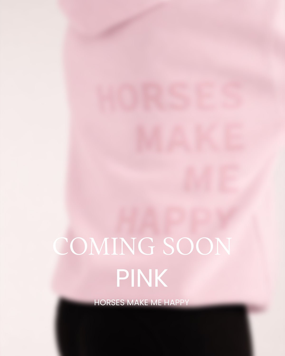 HORZEHOODS® Pink Basicz Oversized 'Horses make me Happy' Junior Hoodie - Horzehoods5056725026943