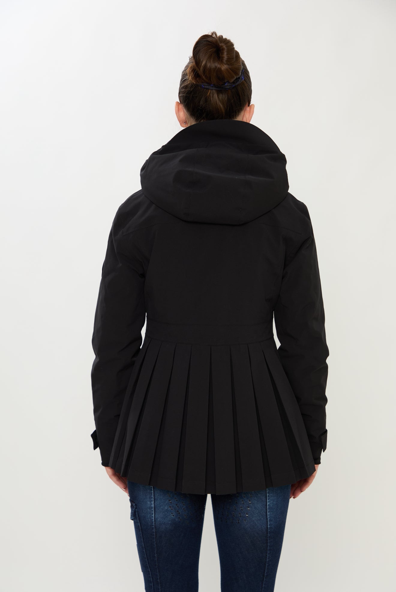 HORZEHOODS® ProPleat Black Waterproof Coat (In Stock) - Horzehoods5056725025632