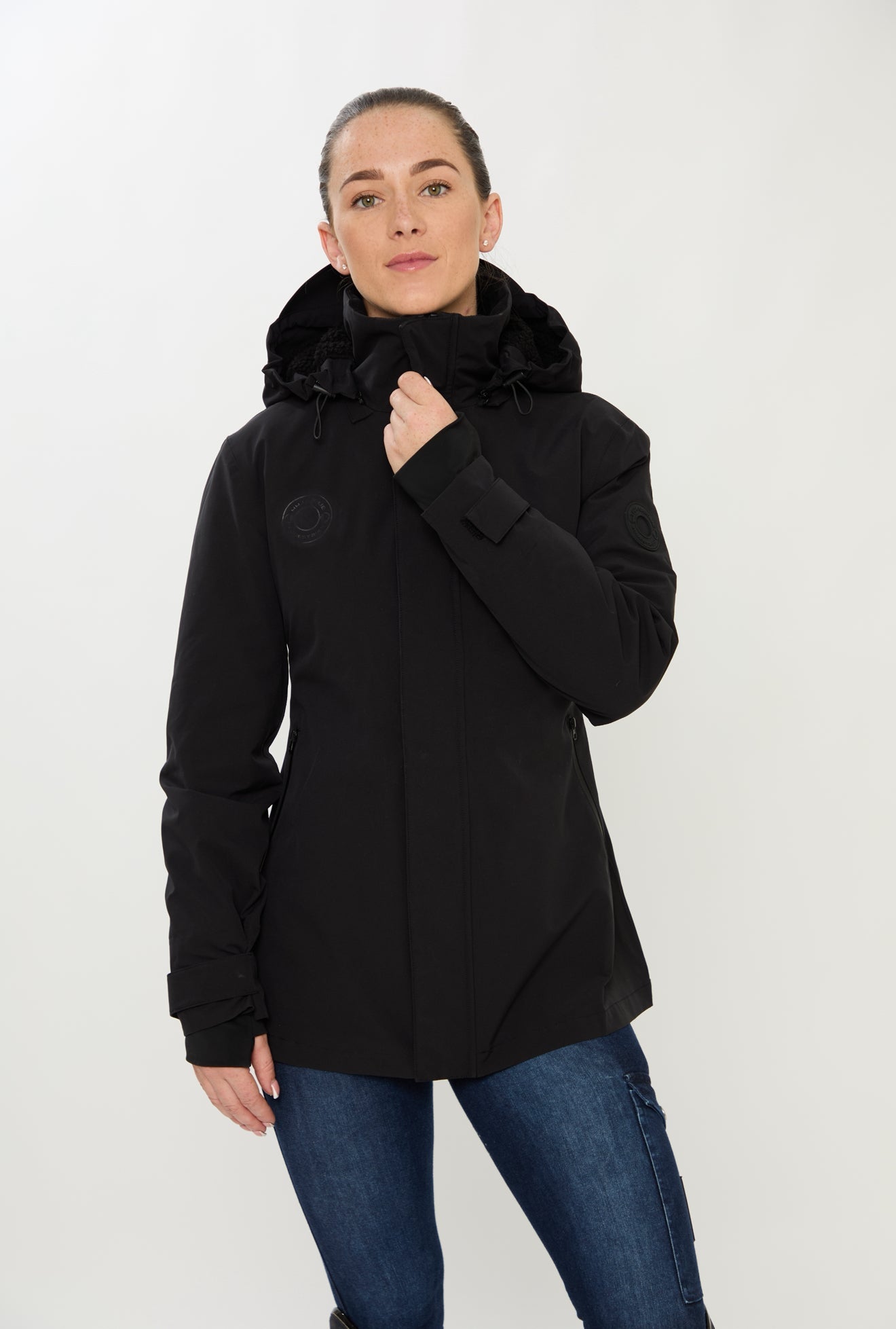 HORZEHOODS® ProPleat Black Waterproof Coat (In Stock) - Horzehoods5056725025632