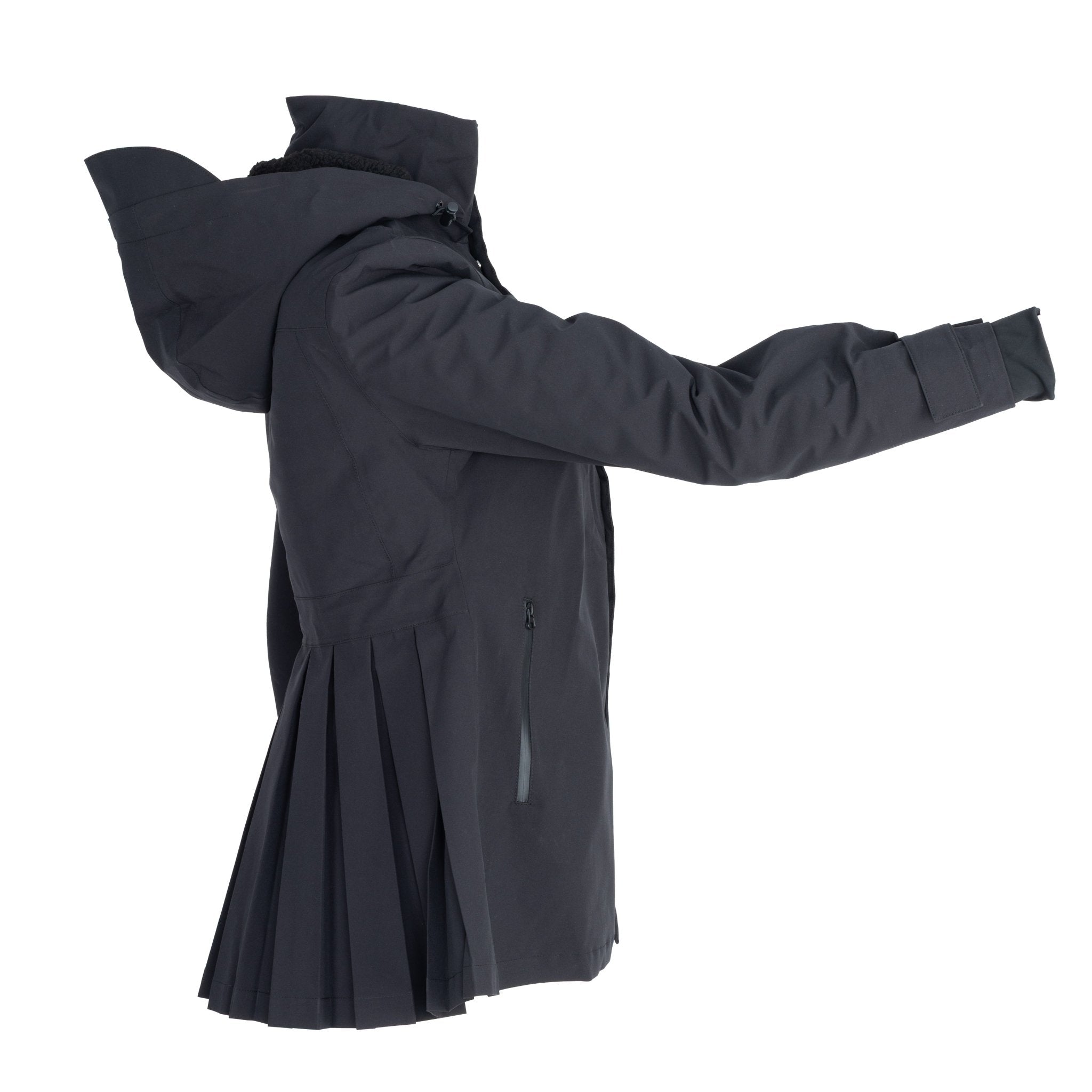 HORZEHOODS® ProPleat Black Waterproof Coat - Horzehoods