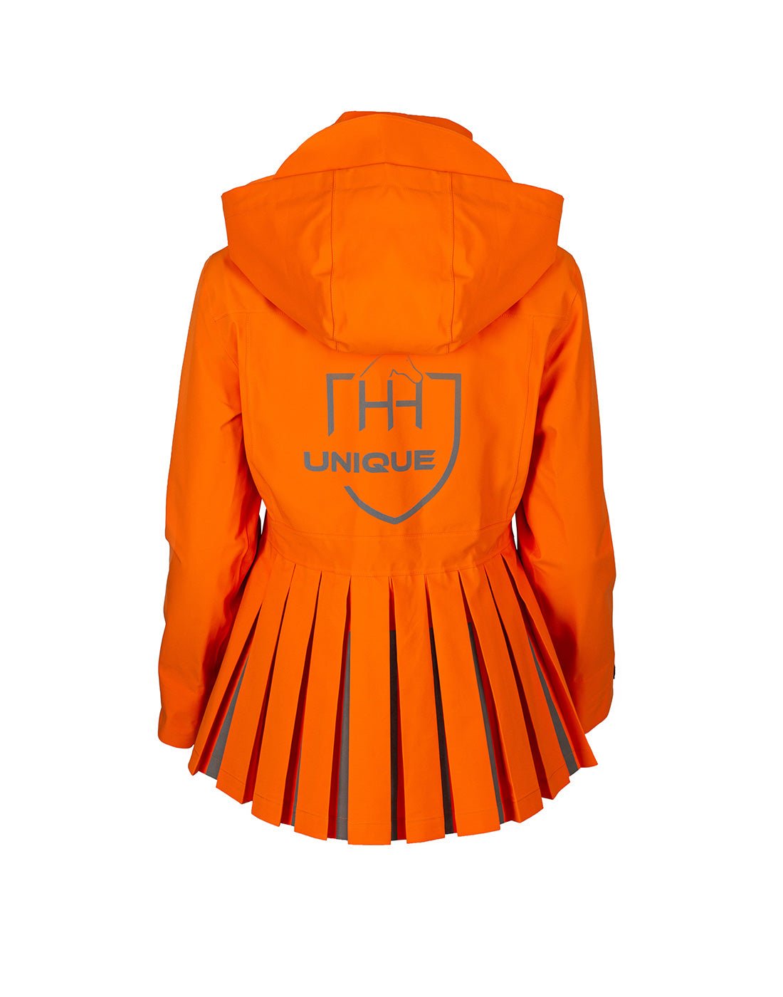 HORZEHOODS® ProPleat HiVis Orange Reflective Waterproof Coat - Horzehoods