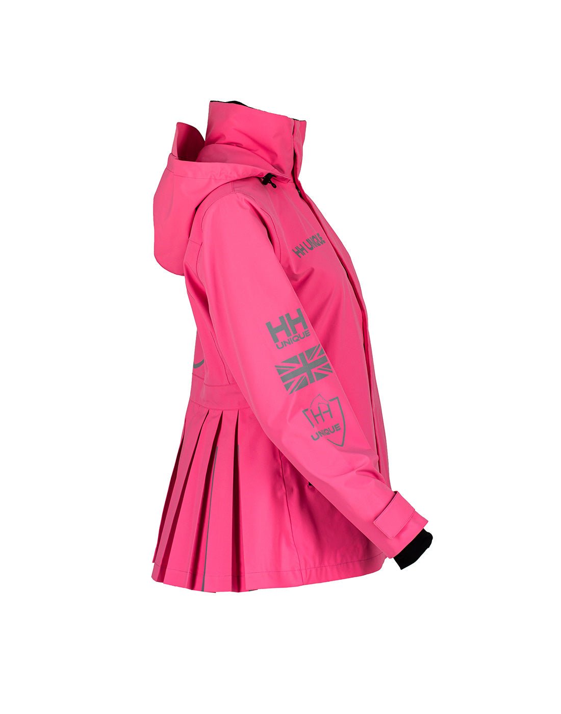 HORZEHOODS® ProPleat HiVis Pink Reflective Waterproof Coat - Horzehoods
