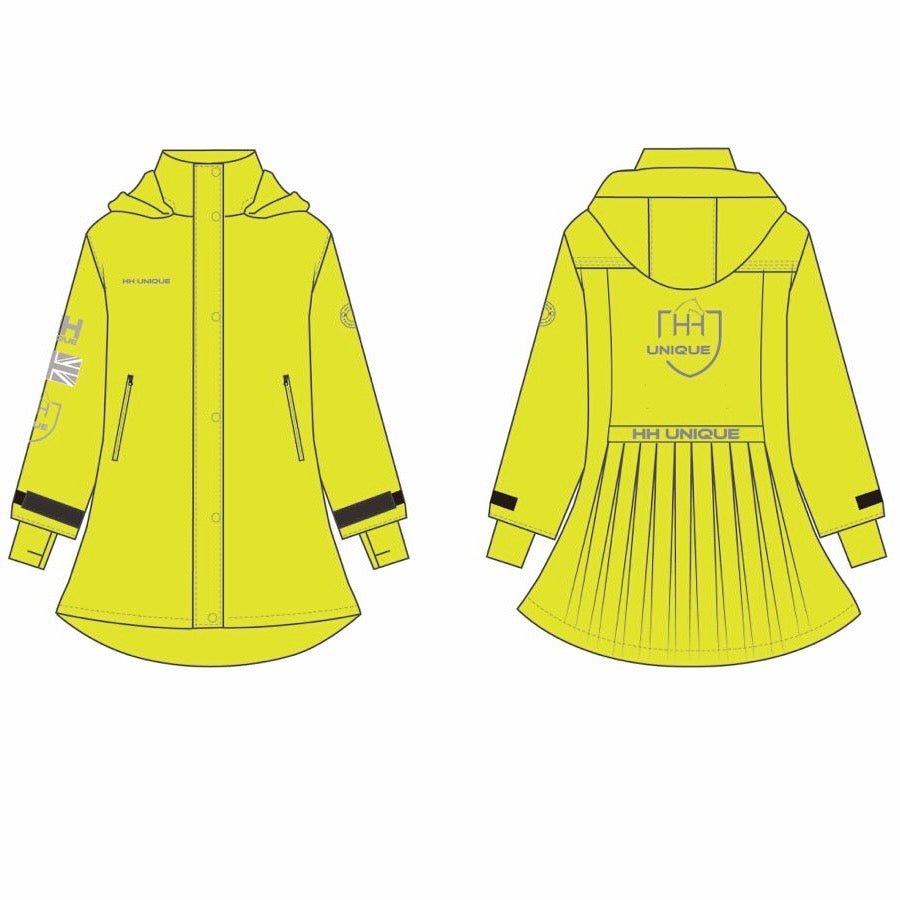 HORZEHOODS® ProPleat HiVis Reflective Waterproof Coat - Horzehoods