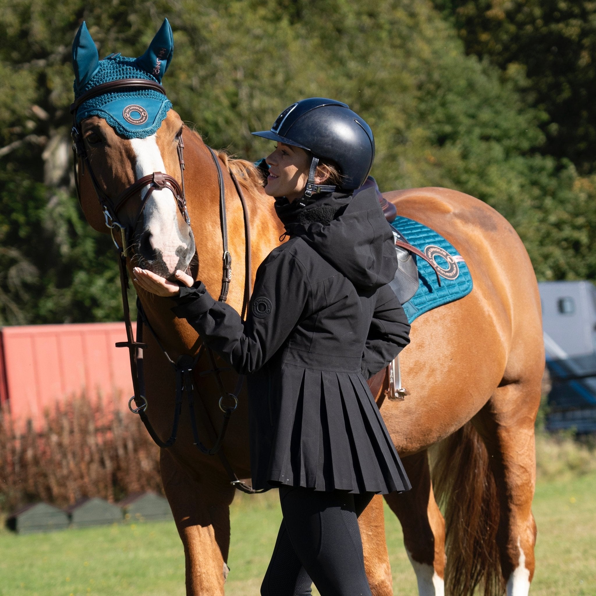HORZEHOODS® ProPleat Navy Waterproof Coat (PreOrder 28/10) - Horzehoods5056725023454