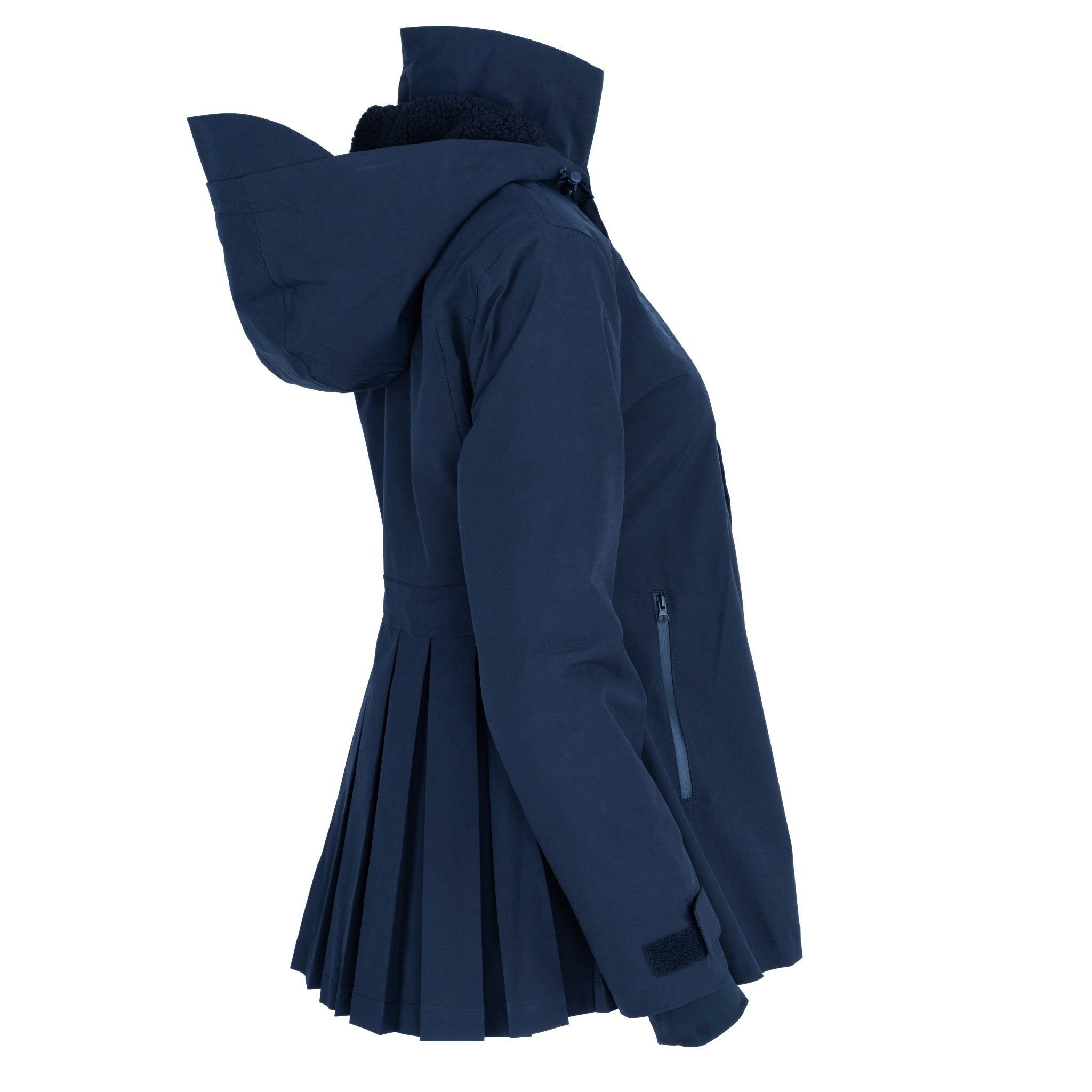 HORZEHOODS® ProPleat Navy Waterproof Coat (PreOrder 28/10) - Horzehoods5056725023454