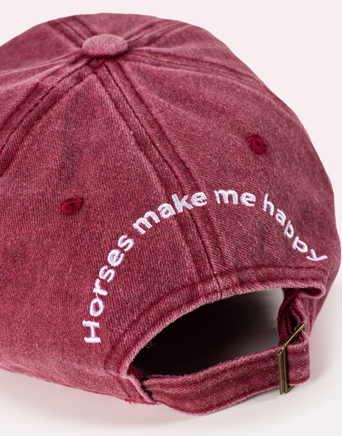 HORZEHOODS® Red Horses make me Happy Cap - Horzehoods5056725028169