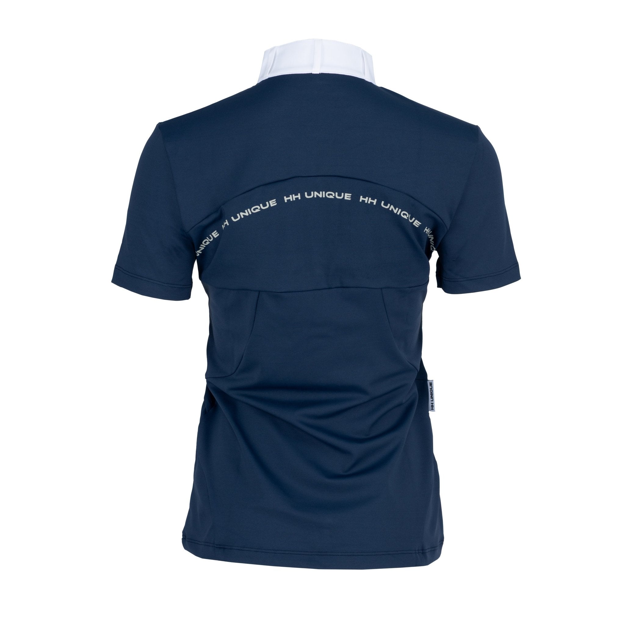 HORZEHOODS® Short Sleeve Classic Neck Tudor Competition Shirt – Navy/White Contrast - Horzehoods5056725016951