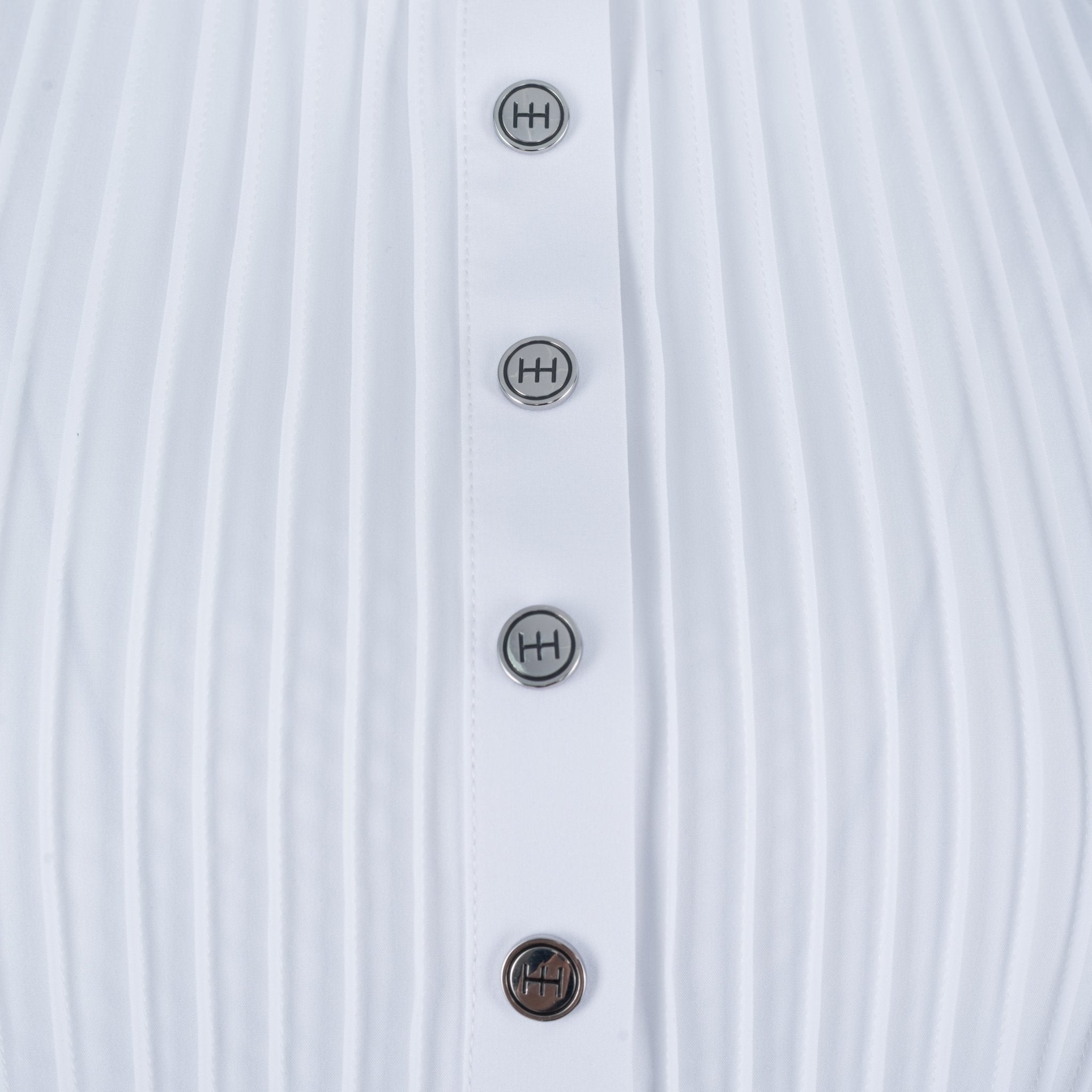 HORZEHOODS® Short Sleeve Classic Neck Tudor Competition Shirt – Navy/White Contrast - Horzehoods5056725016951