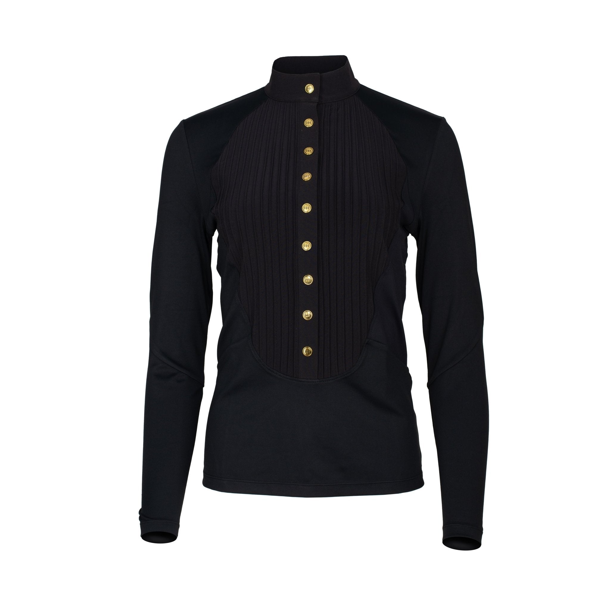 HORZEHOODS® Tabatha Black & Gold Long Sleeve Training Shirt (Pre - Order 25/10) - Horzehoods5056725020330