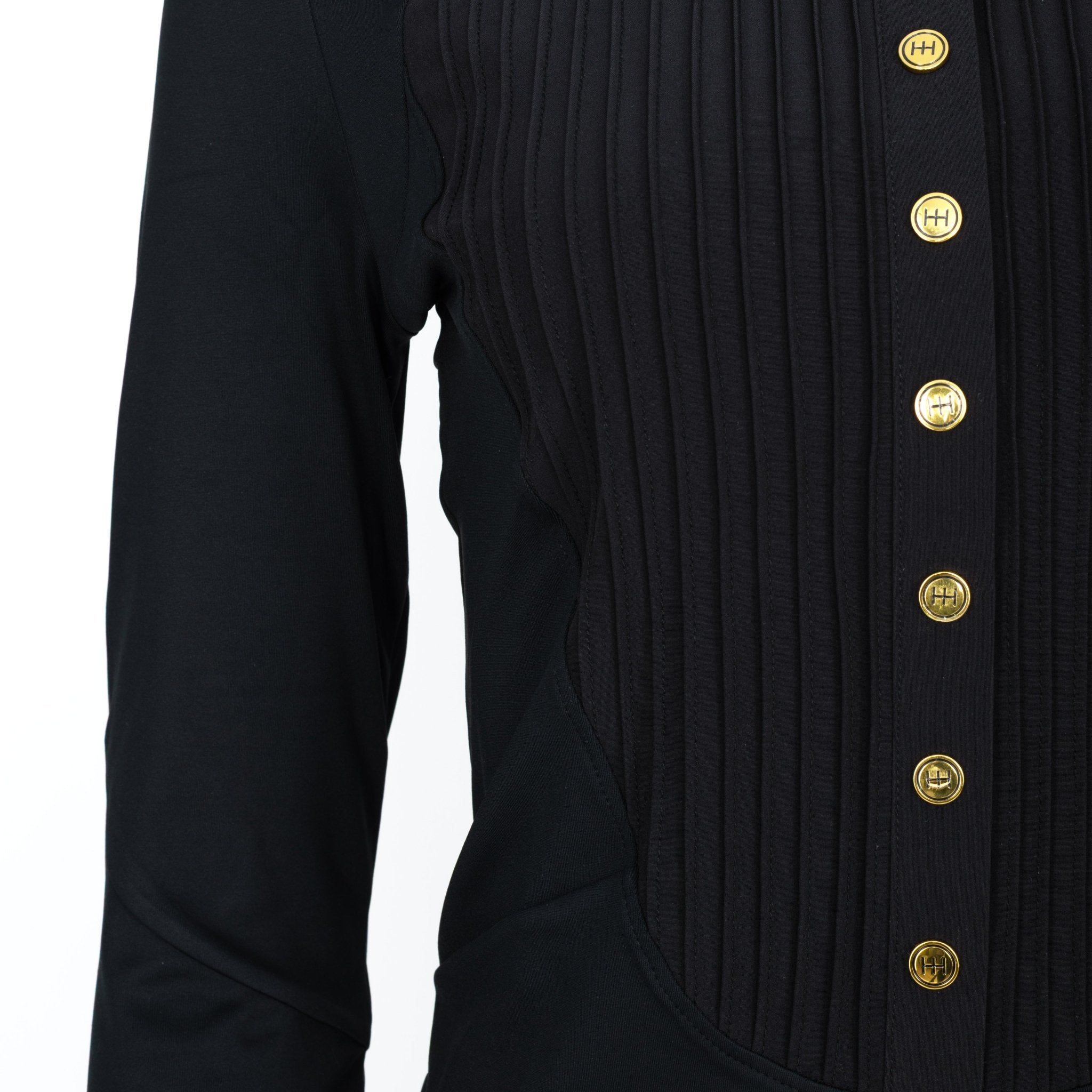 HORZEHOODS® Tabatha Black & Gold Long Sleeve Training Shirt (Pre - Order 25/10) - Horzehoods5056725020330