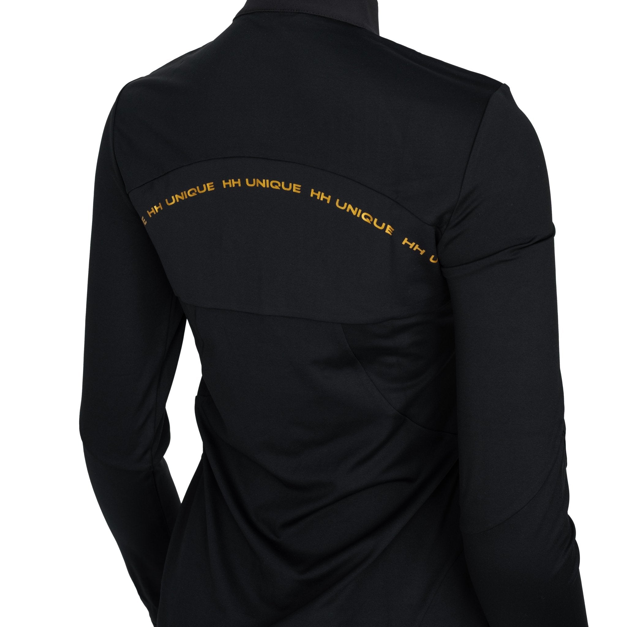 HORZEHOODS® Tabatha Black & Gold Long Sleeve Training Shirt (Pre - Order 25/10) - Horzehoods5056725020330