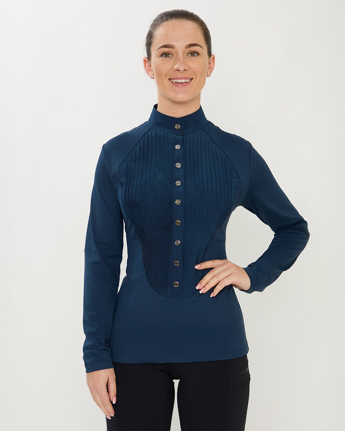 HORZEHOODS® Tabatha Confidence Fit™ Quick Release Top - Navy/Silver - Horzehoods5056725020231