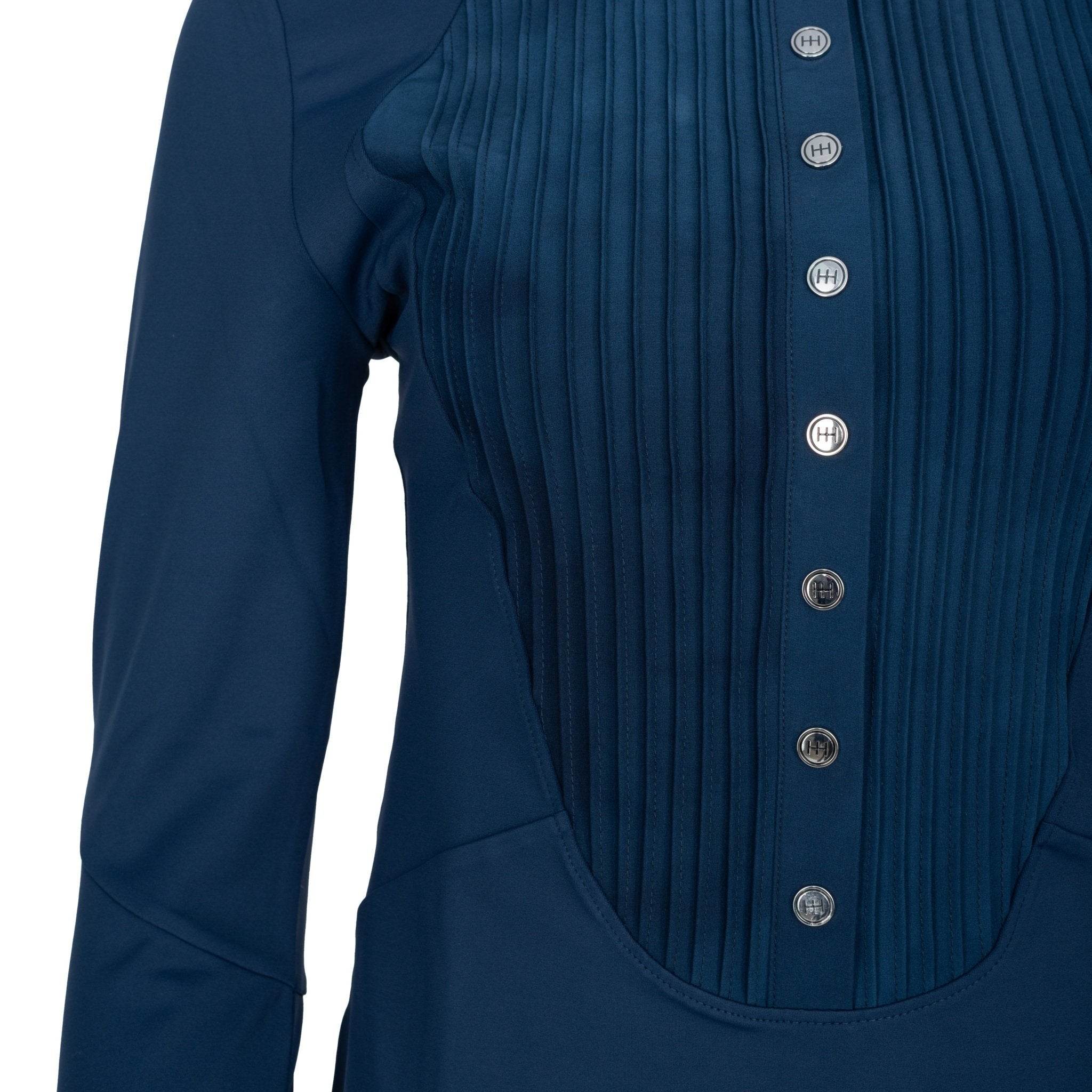 HORZEHOODS® Tabatha Navy & Silver Long Sleeve Training Shirt (Pre - Order 25/10) - Horzehoods5056725020231