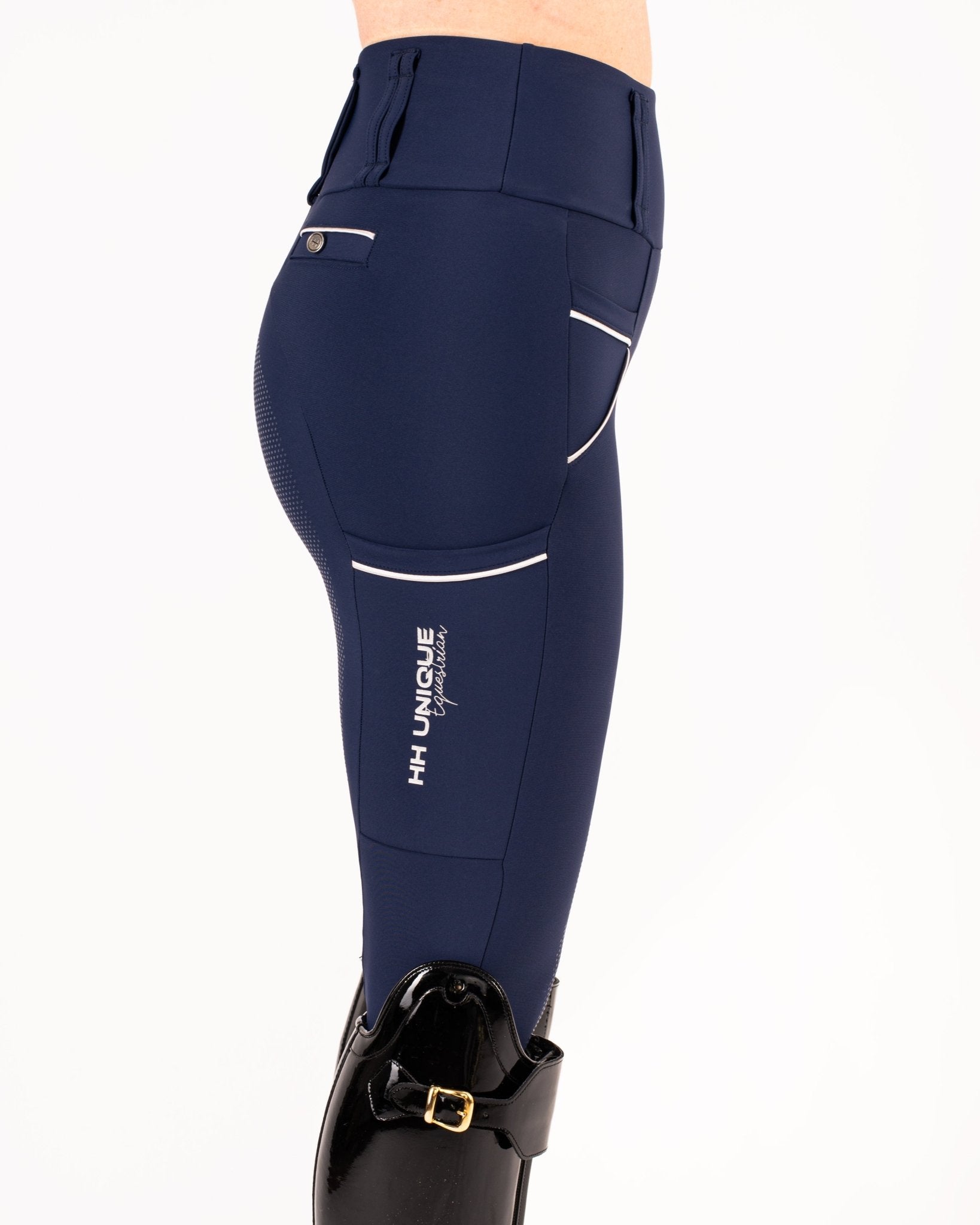 HORZEHOODS® Tabatha Navy & Silver Tech Breggings IN STOCK - Horzehoods5056725020675