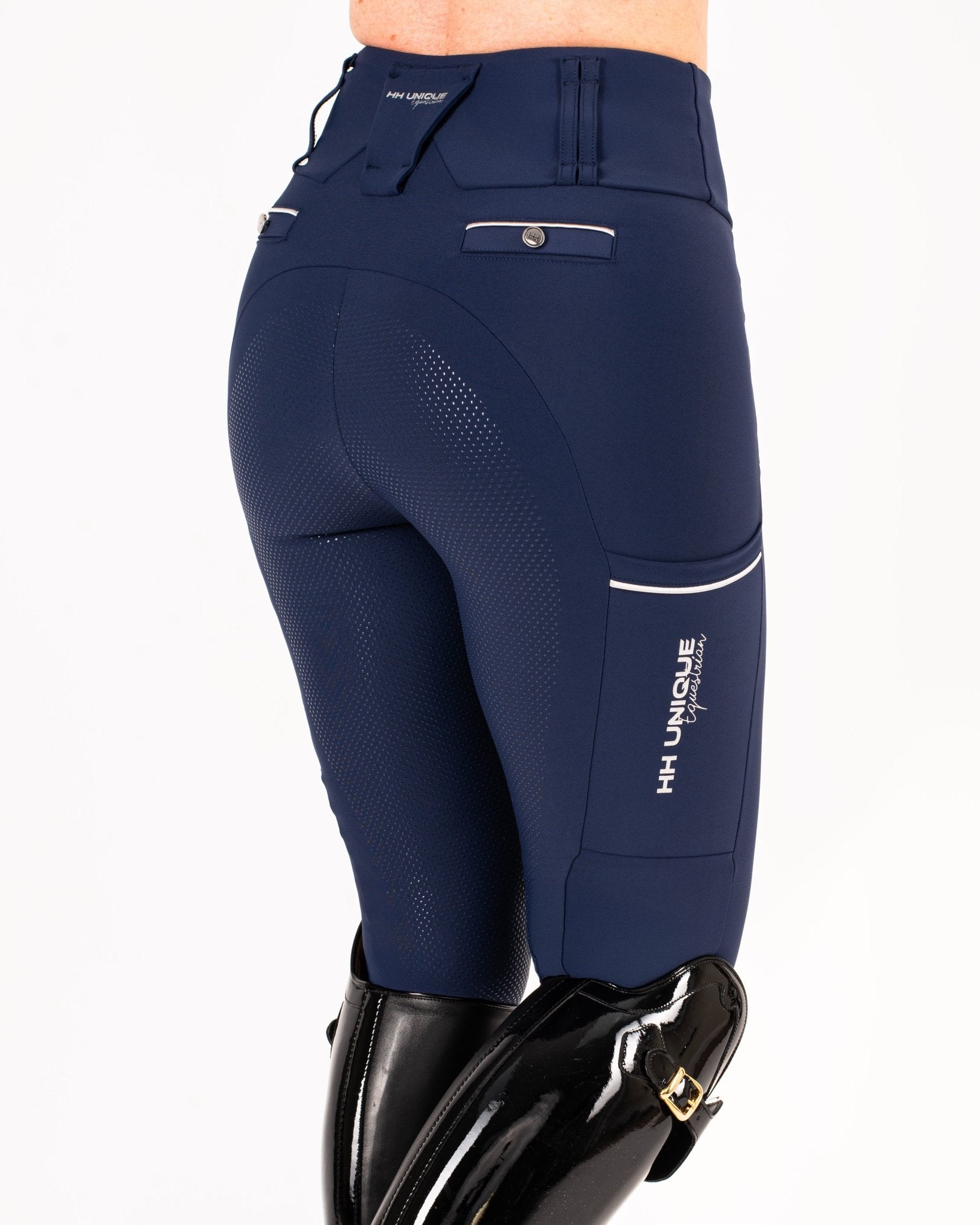 HORZEHOODS® Tabatha Navy & Silver Tech Breggings IN STOCK - Horzehoods5056725020675