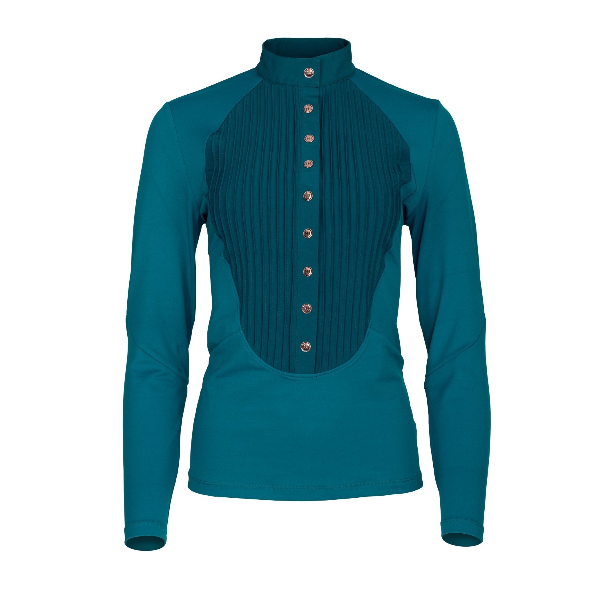 HORZEHOODS® Tabatha Teal & Rose Gold Long Sleeve Training Shirt (Pre - Order 25/10) - Horzehoods5056725020132