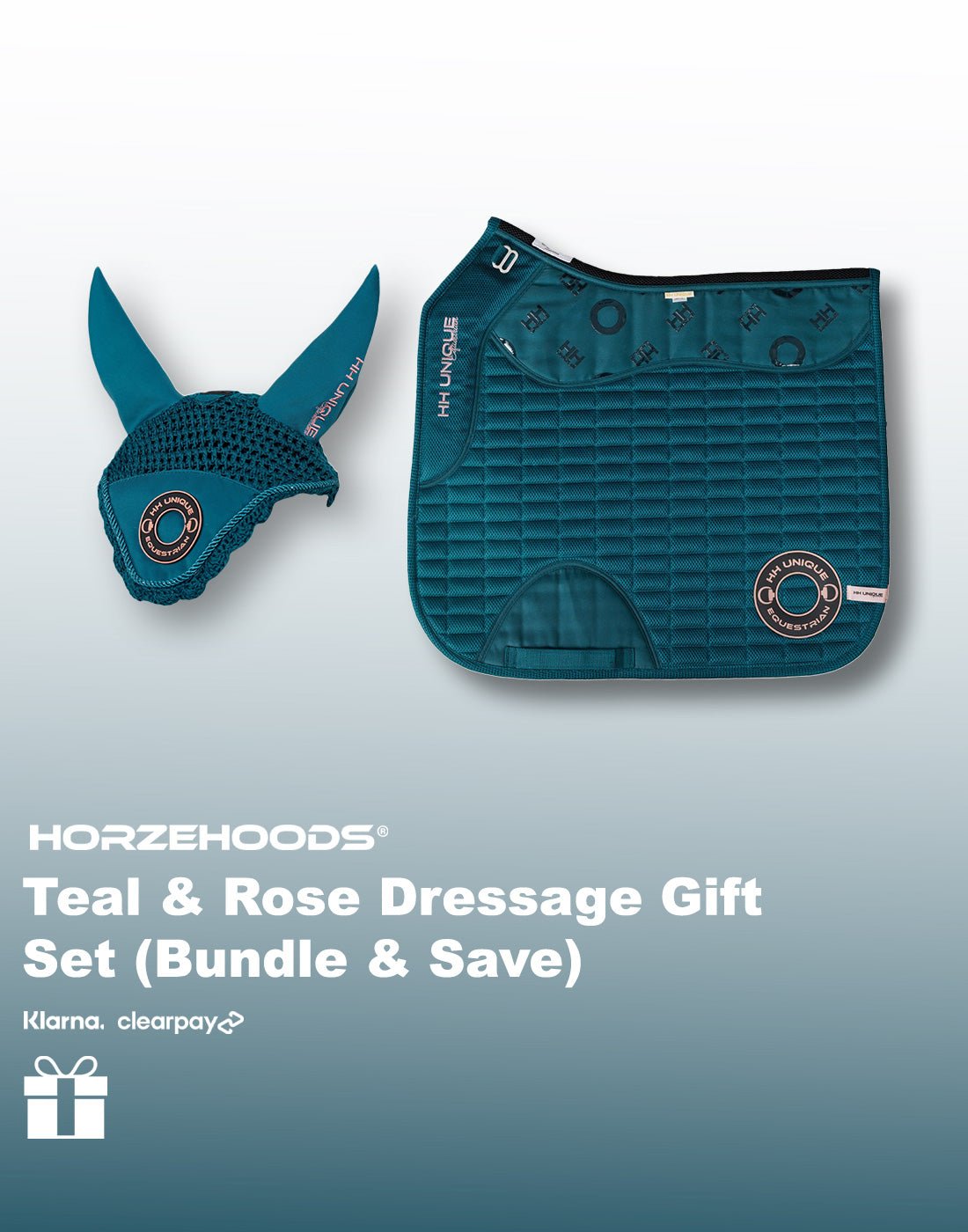 HORZEHOODS® Teal and Rose Dressage Gift Set (Bundle & Save) - Horzehoods