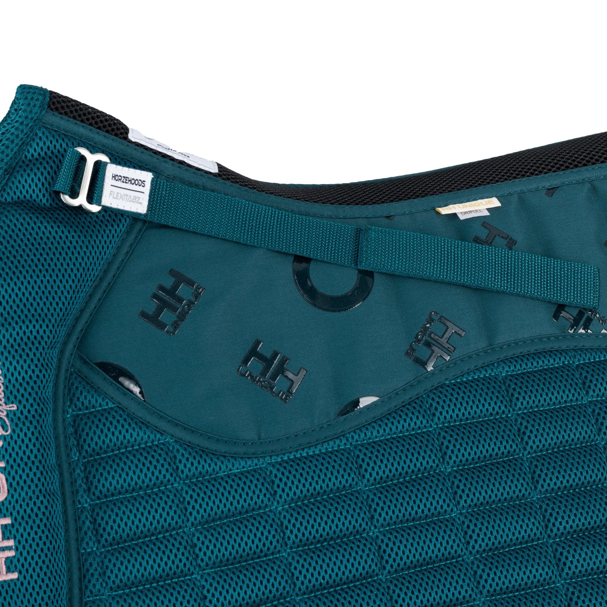 HORZEHOODS® Teal & Rose Porthole AirGel Pad Dressage - Horzehoods5056725017316