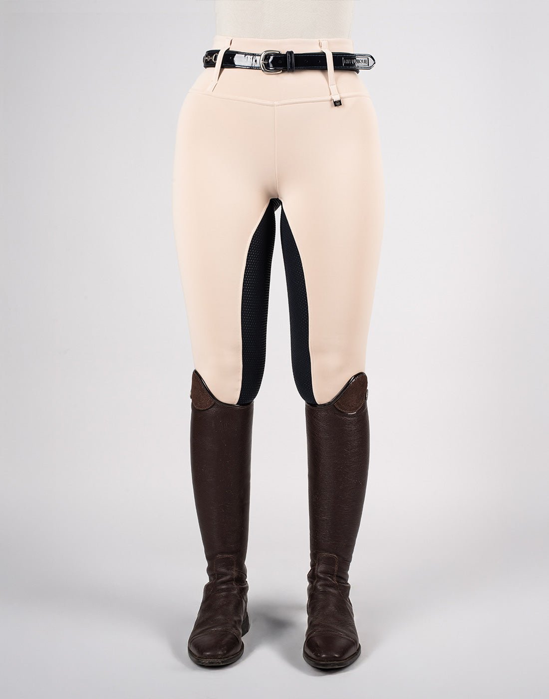 HORZEHOODS® Vanilla Navy Contrast Seat Competition Leggings - Horzehoods5056725000967