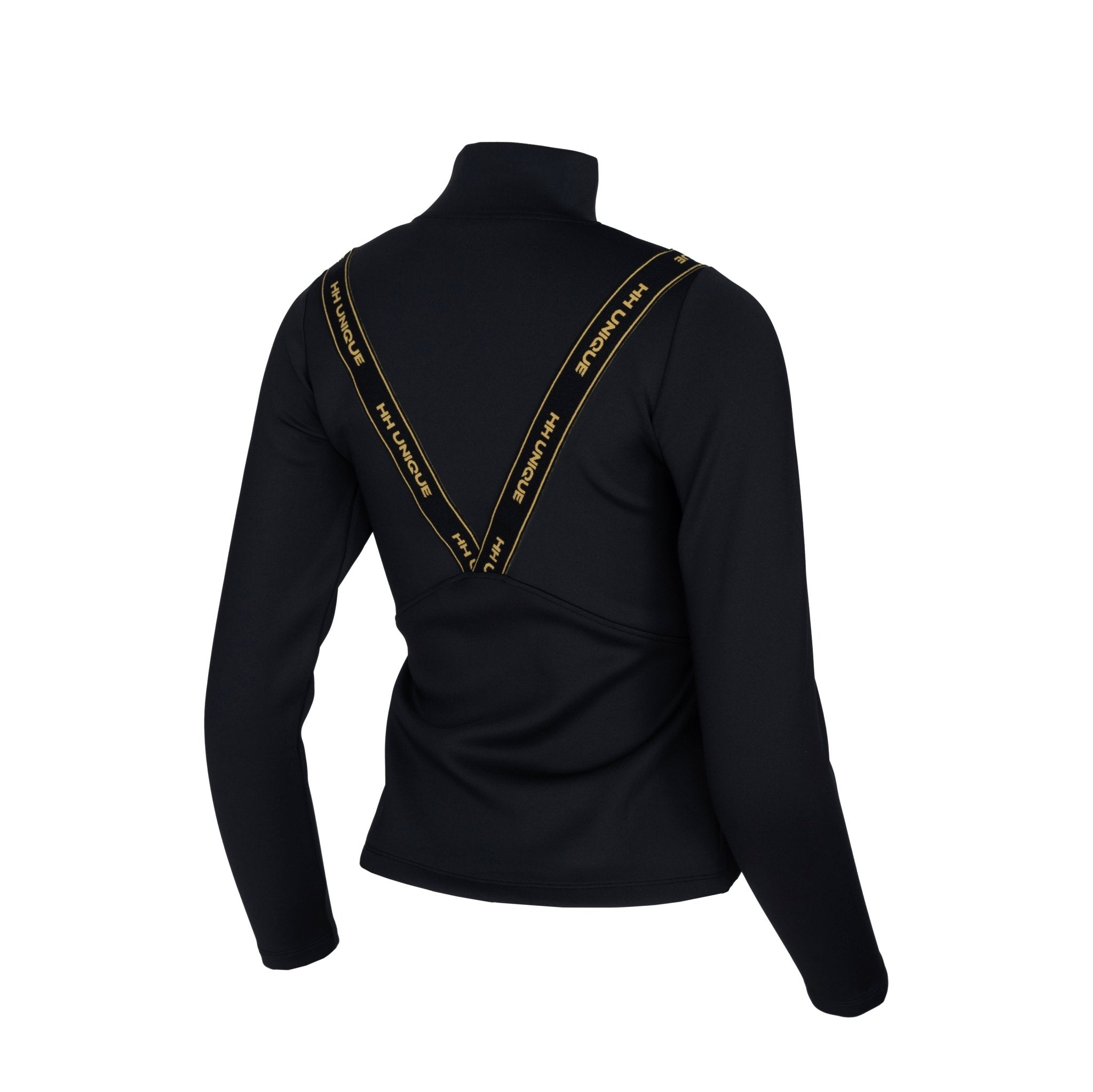 HORZEHOODS® VeeTee Black & Gold Long Sleeve Comfort Stretch Top (Pre - Order 6/10) - Horzehoods5056725024741