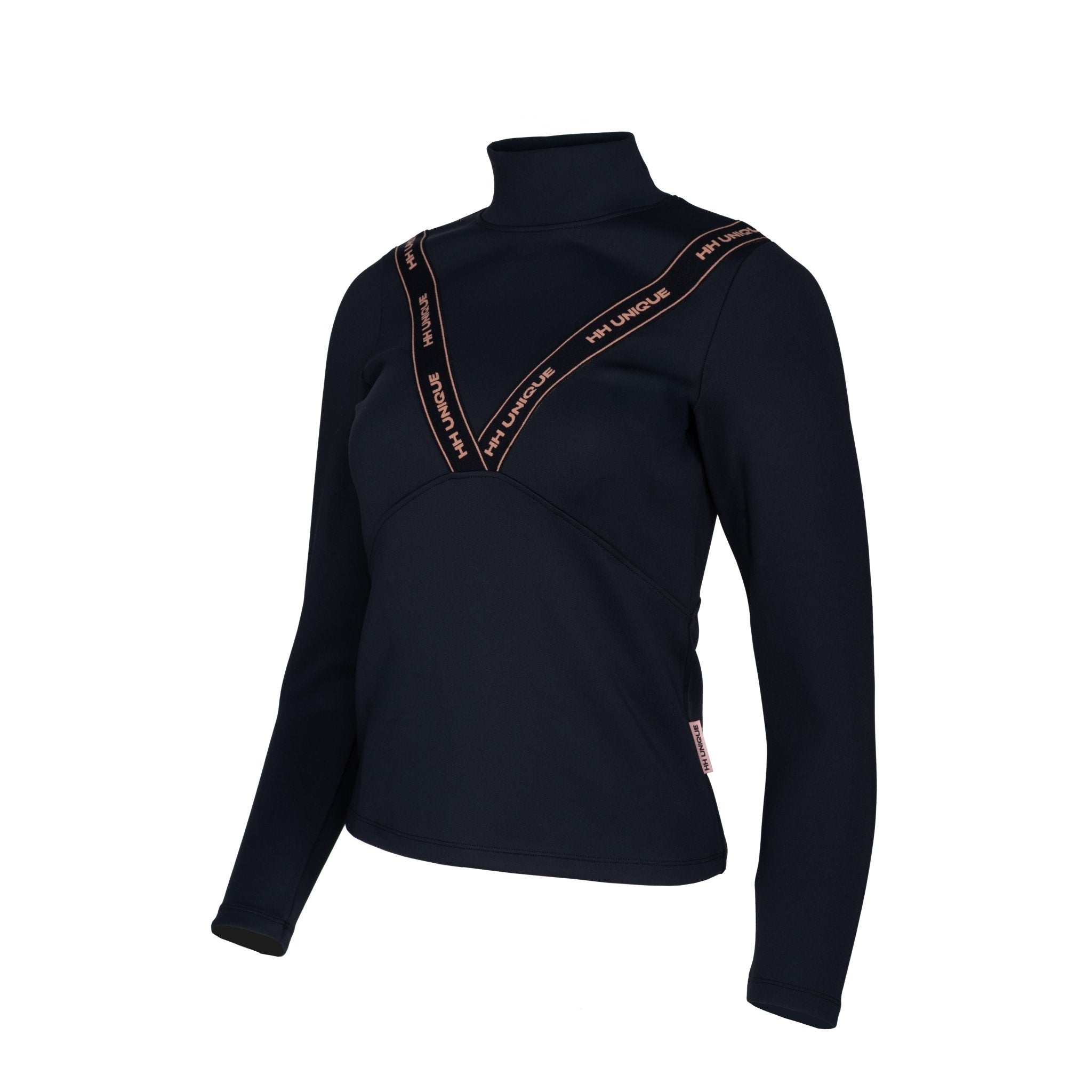 HORZEHOODS® VeeTee Black & Rose Long Sleeve Comfort Stretch Top (Pre - Order 6/10) - Horzehoods5056725024505