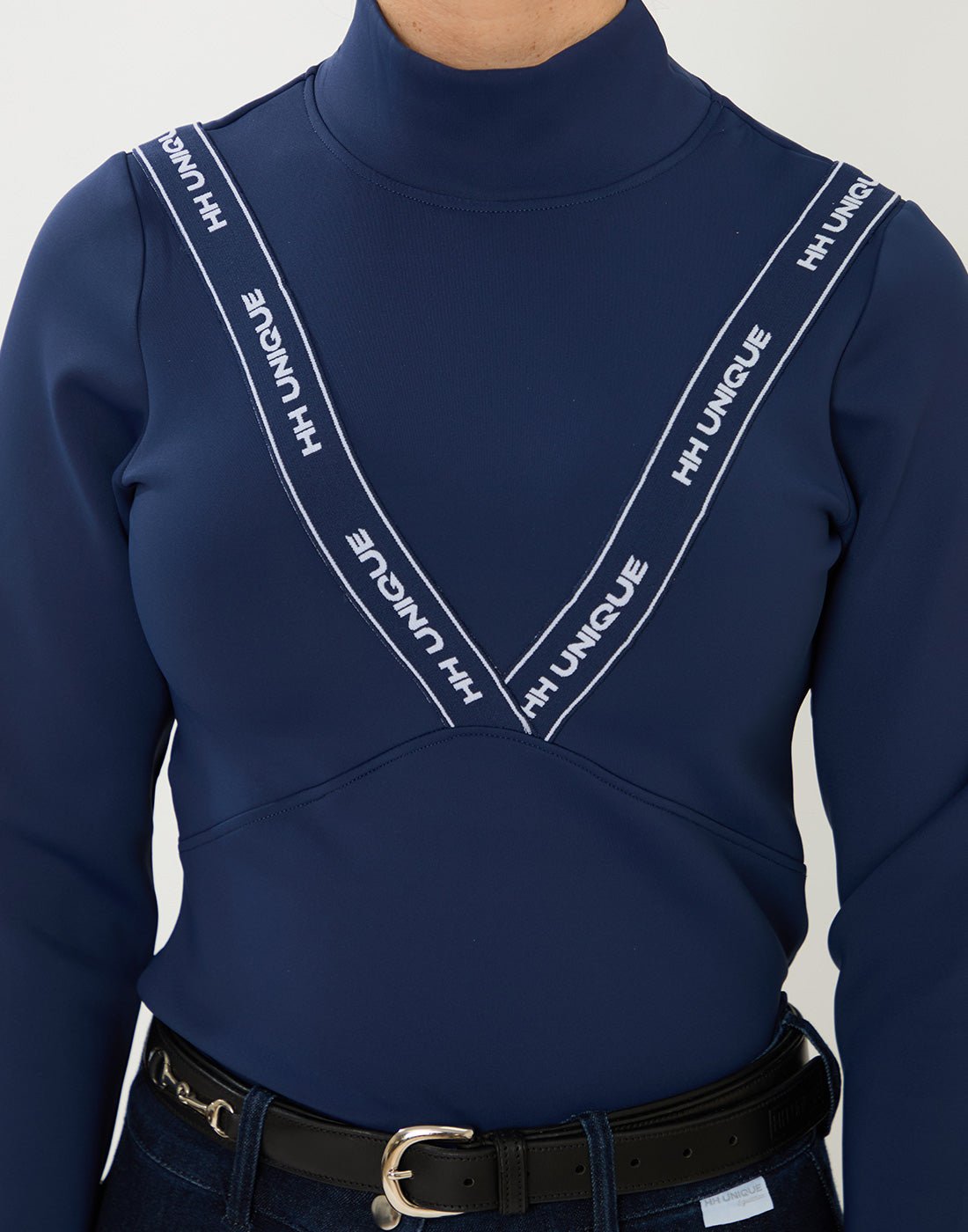 HORZEHOODS® VeeTee Navy Long Sleeve Comfort Stretch Top - Horzehoods5056725025069