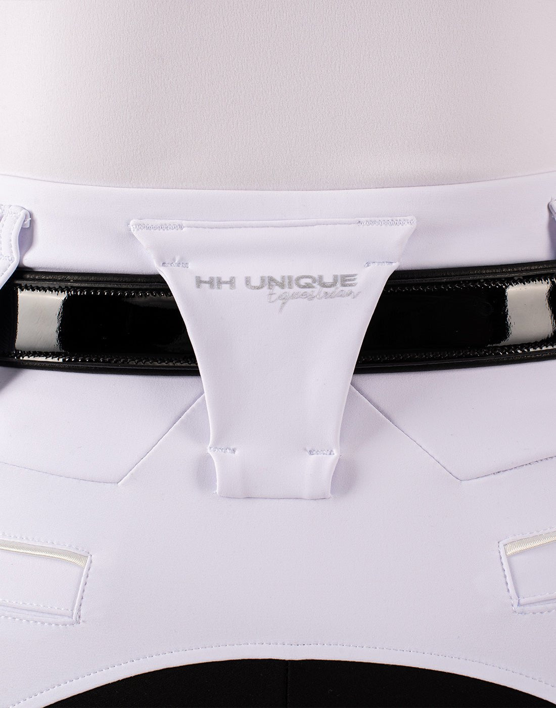 HORZEHOODS® White & Black Competition Tabatha Tech Breggings - Horzehoods5056725027896