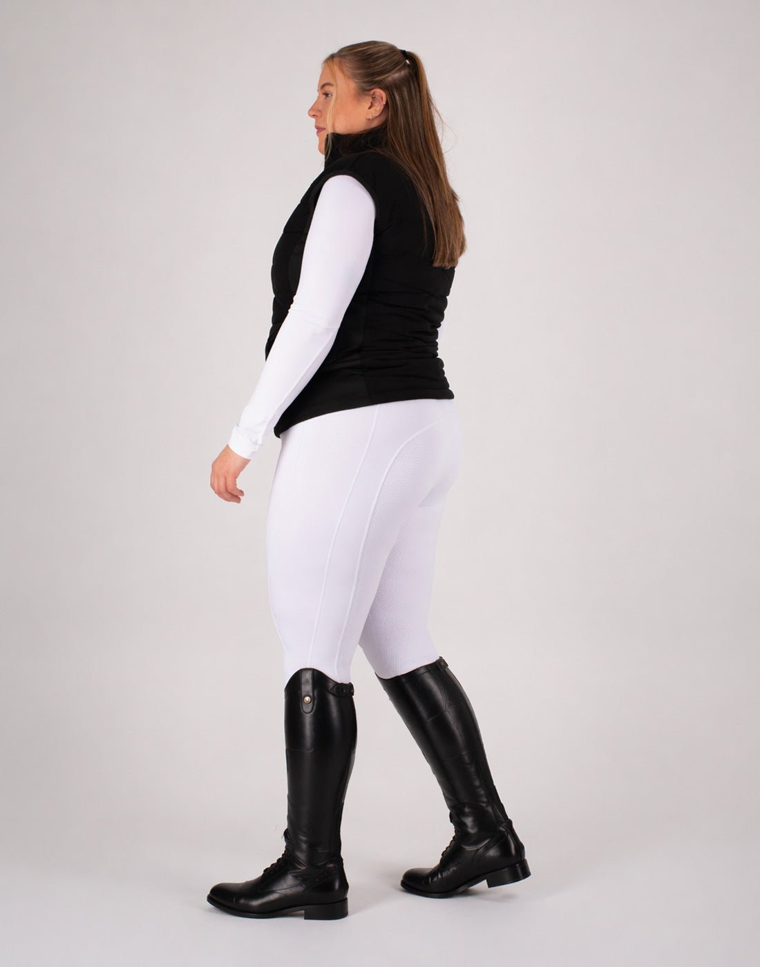 HORZEHOODS® White Competition Leggings ContraFlex - Horzehoods5060521428245