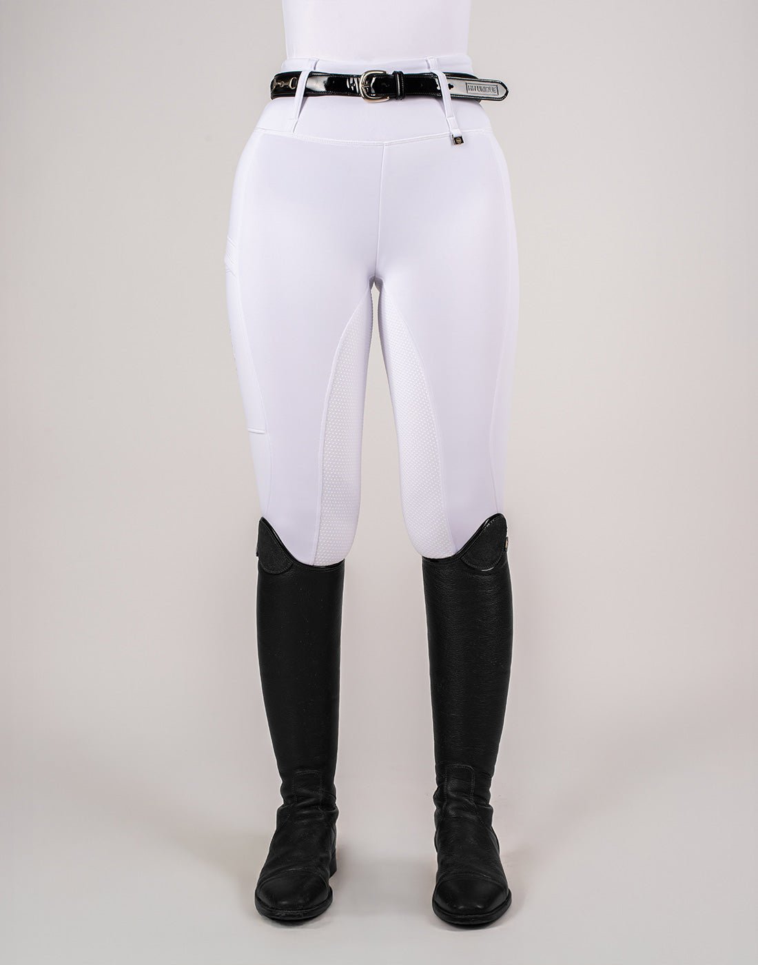 HORZEHOODS® White Competition Leggings ContraFlex - Horzehoods5060521428245