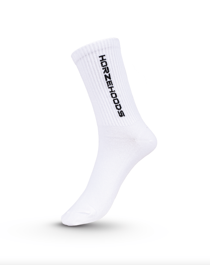 HORZEHOODS® White Performance Crew Socks - Horzehoods5056725001346