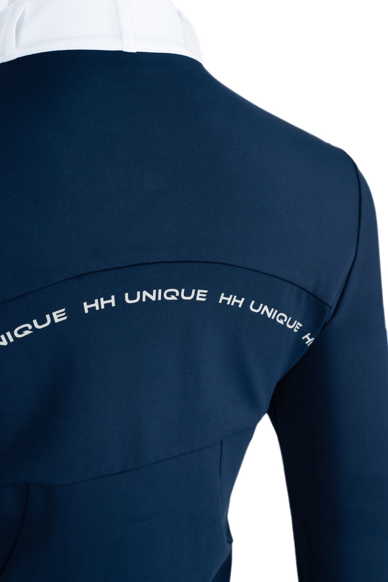 Preorder HORZEHOODS® Classic Neck Tudor Competition Shirt – Navy/White Contrast - Horzehoods