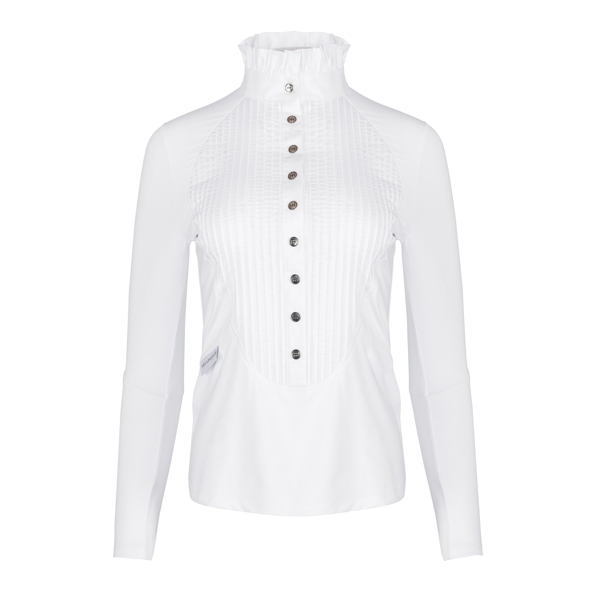 White Long Sleeve Tudor Shirt - Horzehoods5060521426999