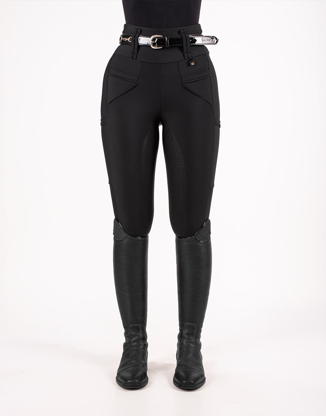 HORZEHOODS® Tabatha All Black Breggings - With Pockets