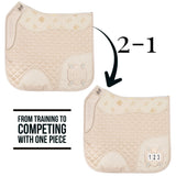 2 - 1 Cream Competition Dressage Pad & Kit - Horzehoods5060521424797