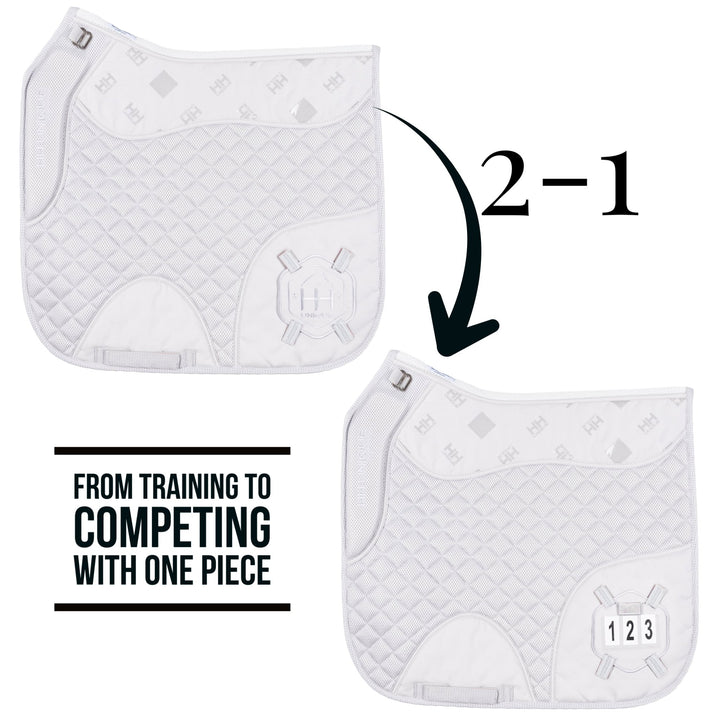 2 - 1 Grey Competition Dressage Pad & Kit - Horzehoods5056725002909