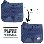 2 - 1 Navy Competition Dressage Pad & Kit - Horzehoods5056725002831