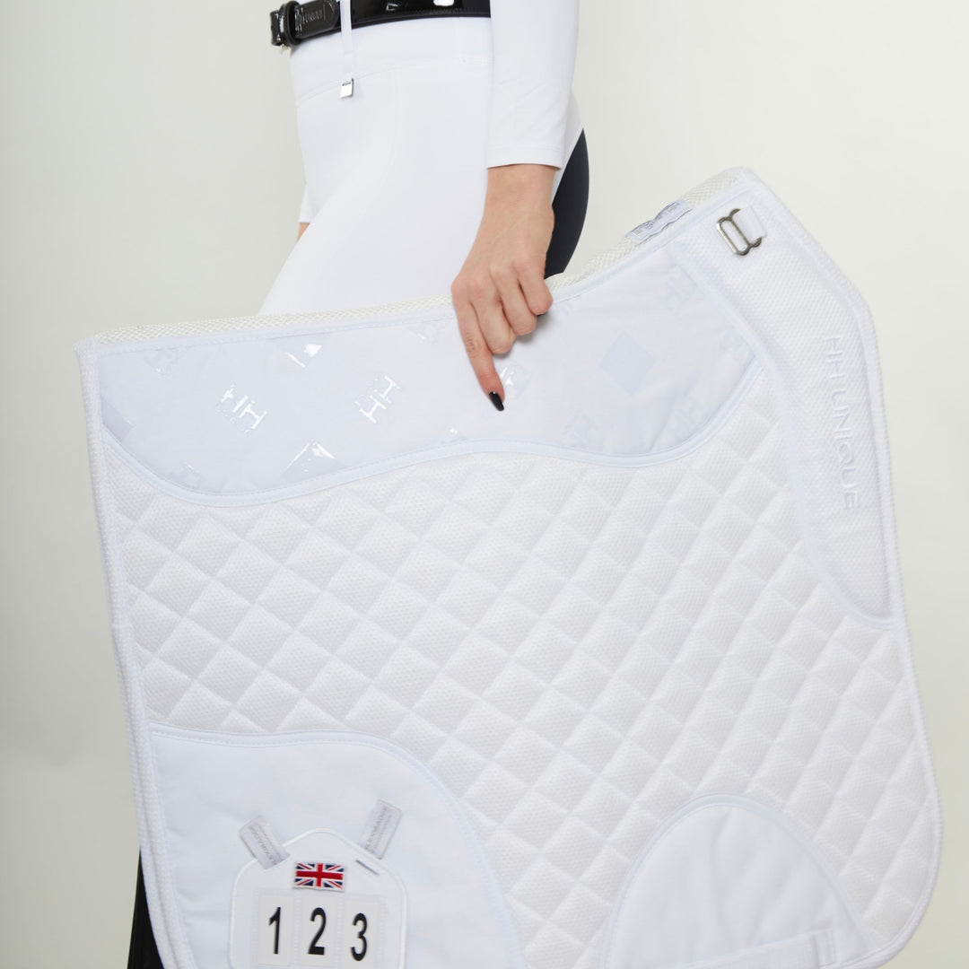 2 - 1 White Competition AirGel Dressage Pad & Kit - Horzehoods5060521424193