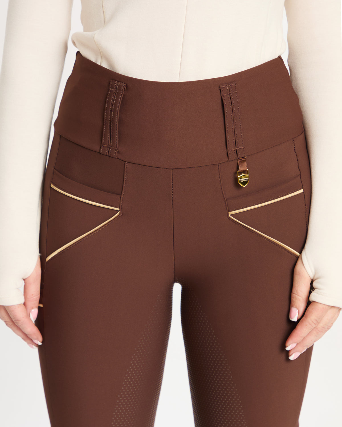 HORZEHOODS® Tabatha Brown Gold Breggings - With Pockets